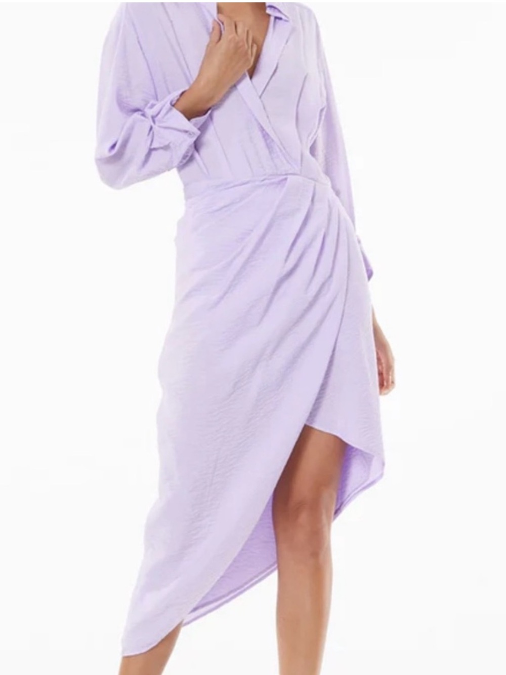 YFB Young Broke & Fabulous Aimee Dress Lavender Elegant Cocktails Asymmetrical